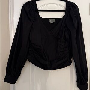 Anthropologie Charcoal Blouse
